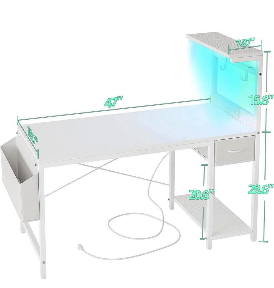 Office Table with Socket Extension Cord