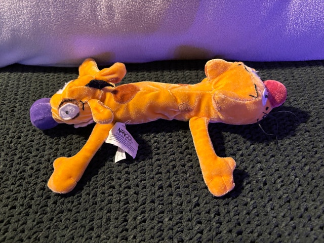 Nanco CatDog Plush - Rare variant fabric eyes, approx 8 in long