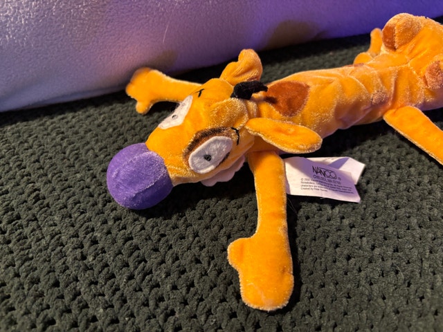 Nanco CatDog Plush - Rare variant fabric eyes, approx 8 in long - photo 2