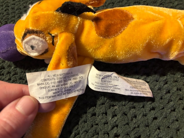 Nanco CatDog Plush - Rare variant fabric eyes, approx 8 in long - photo 5