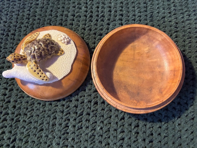 Vintage Wooden and Bakelite Turtle Keepsake Box - Thailand - photo 4