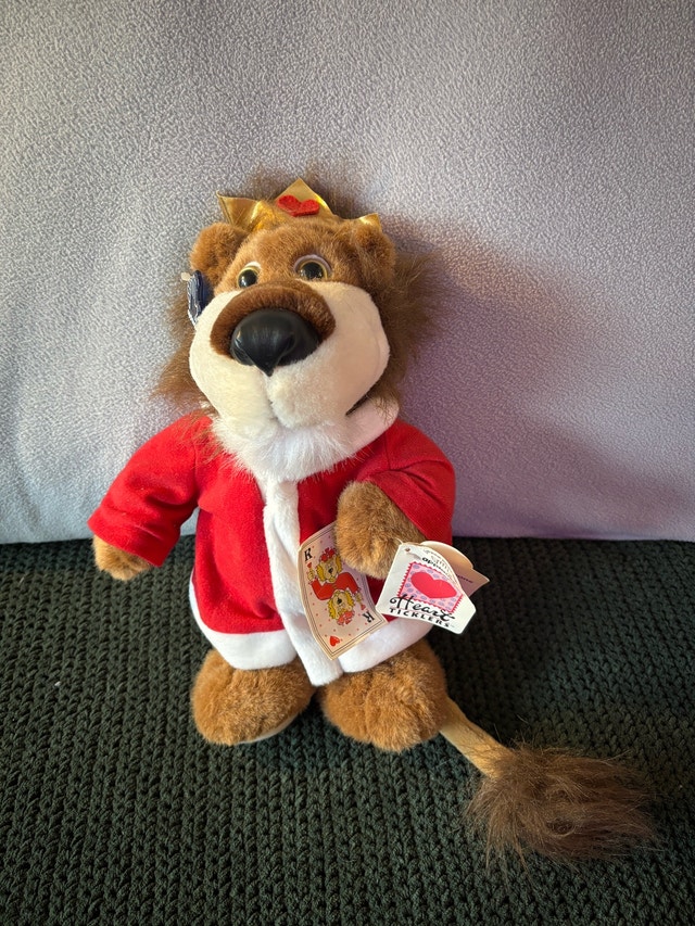 Applause Heart Ticklers 11" King Of Hearts Lion Plush Toy - photo 2