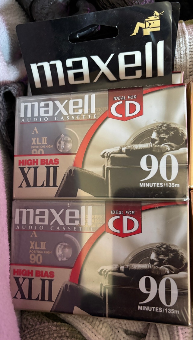 New Old Stock Maxell XLII Audio Cassettes 90