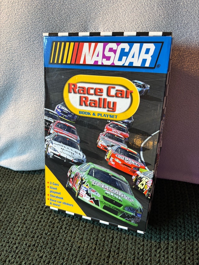 NASCAR Race Car Rally Book and Playset