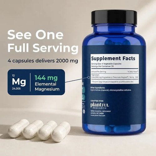Magnesium L-Threonate Supplement 2000mg - Brain Health - photo 2