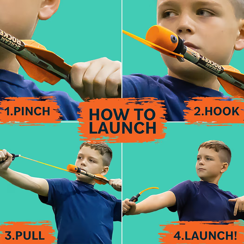 Outdoor Rocket Launcher Toy for Kids Slingshot Rockets - photo 5