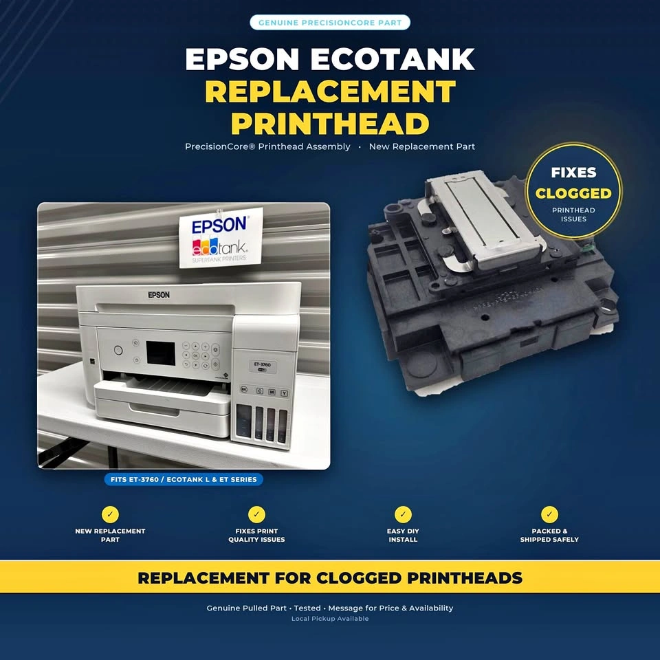 Epson EcoTank ET2800 2850 Replacement Printhead for unclogging