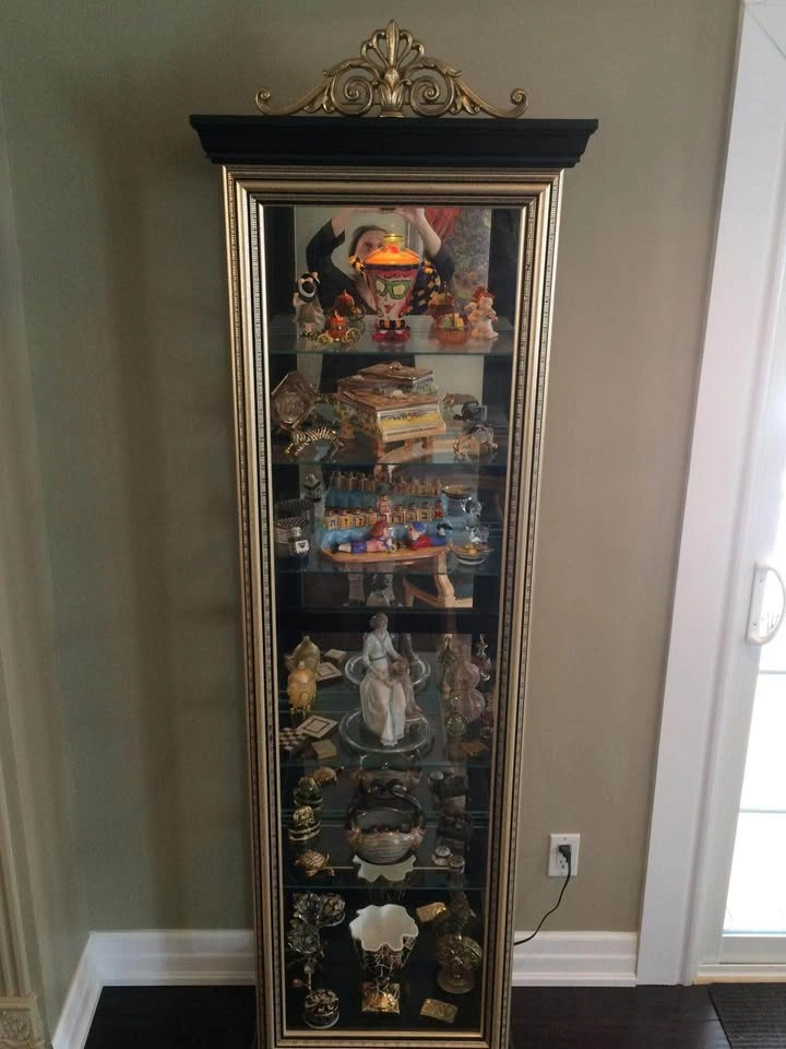 Black and Gold Curio Display Cabinet - photo 2
