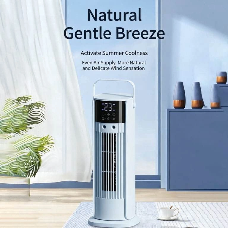 Portable Vertical Evaporative Air Cooler, 700ml Water Tank LED T - photo 2