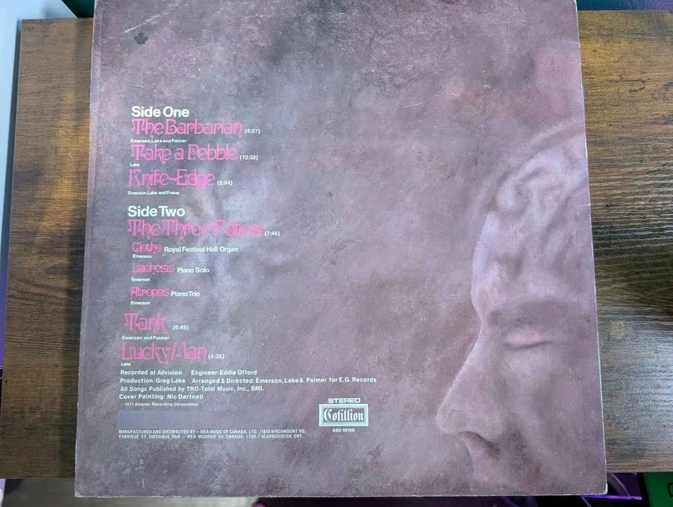 Emerson, Lake & Palmer vinyl record - photo 2