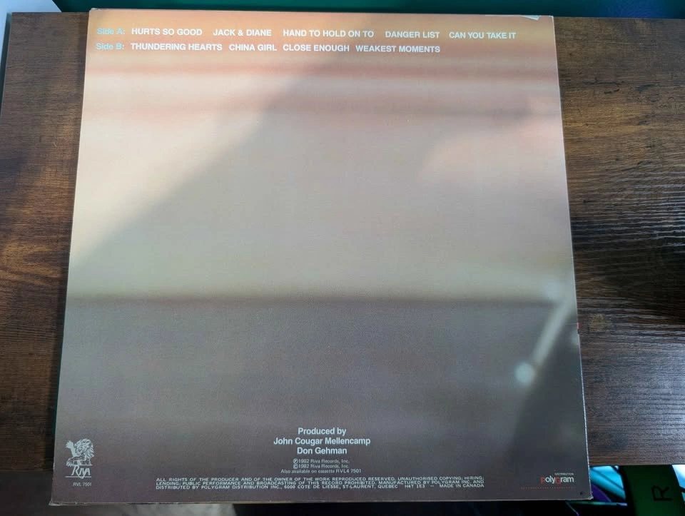 John cougar - American Fool vinyl record LP - photo 2