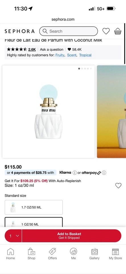 Miu Miu Fleur de Lait Eau de Parfum 30ml - photo 2