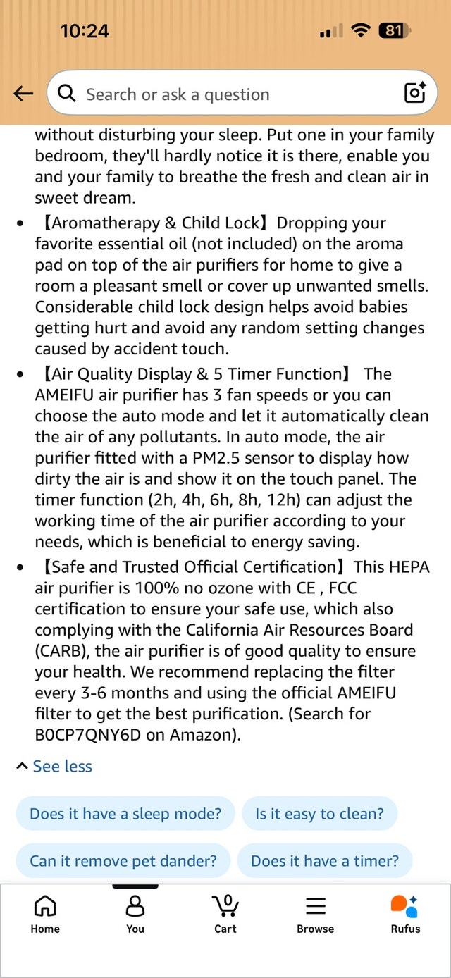 AMEIFU Air Purifier - photo 5