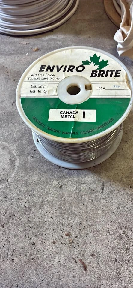 10 Kg Bulk Spool Canada Metal Enviro Brite 3mm Lead-Free Solder