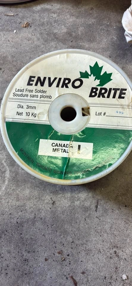 10 Kg Bulk Spool Canada Metal Enviro Brite 3mm Lead-Free Solder - photo 2