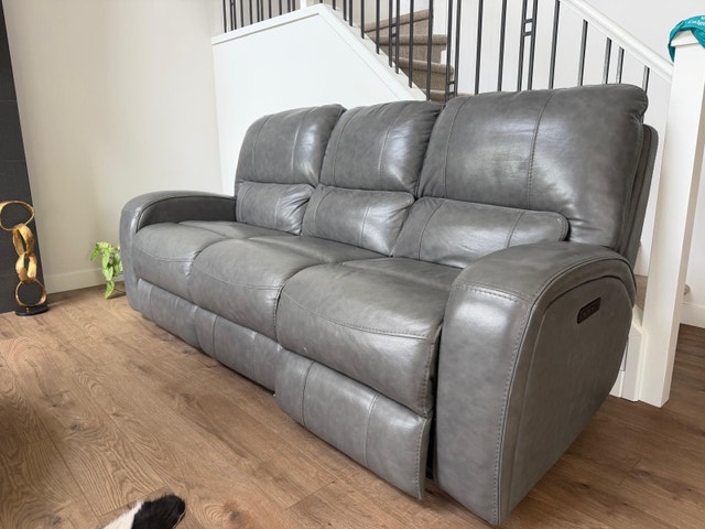 Costco Top Grain Leather Power Reclining Sofa & Loveseat - photo 2