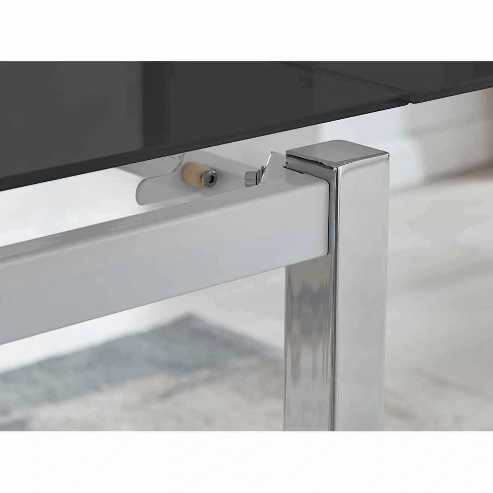Furniture Box Enna Black Glass Extending Dining Table - photo 3
