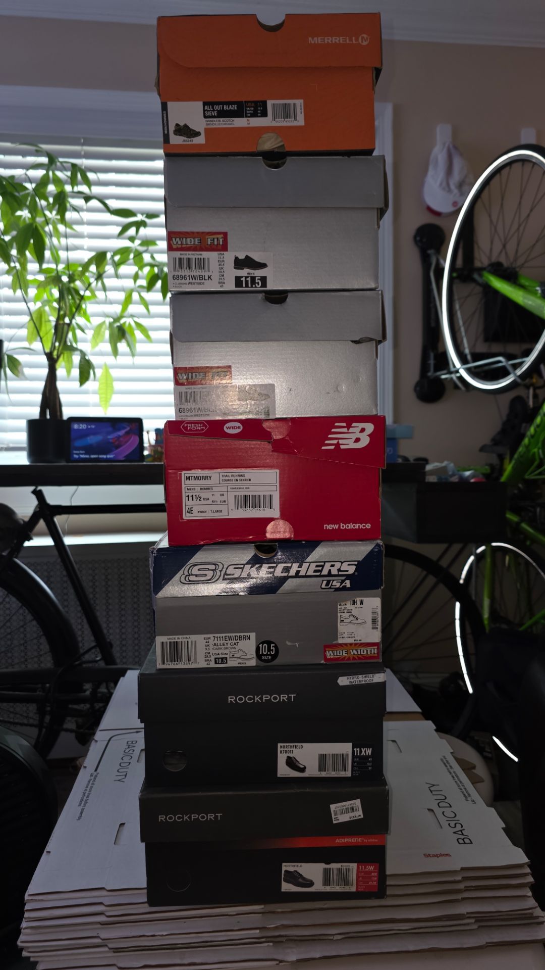 Seven New Pairs of Shoes/Sneakers Wide Width