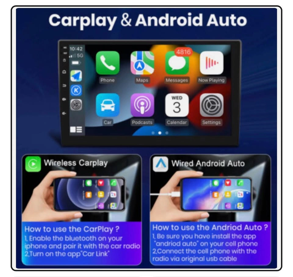 10" 64G For JEEP WRANGLER 2007-2017 Carplay Android Auto - photo 2