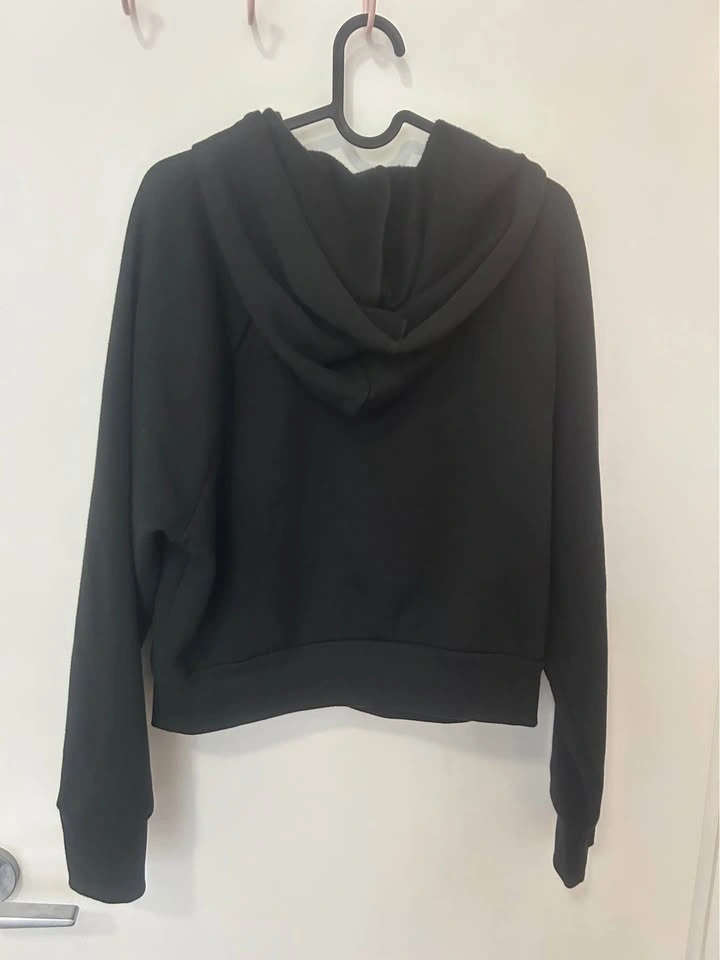 Victoria's Secret On Point Black Cropped Half-Zip Hoodie S - photo 2