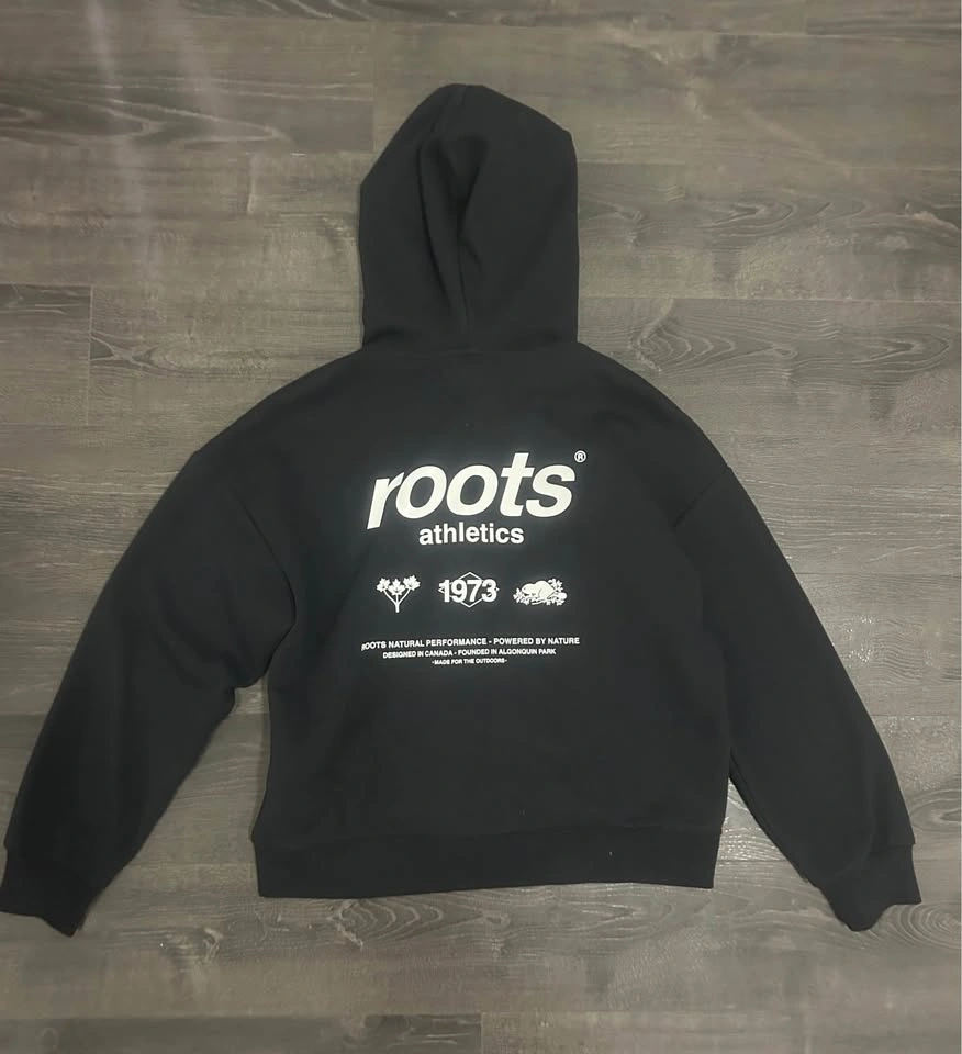 Roots Kids Black Zip Up Hoodie 11-12Y/ Women’s XS/ S - photo 4