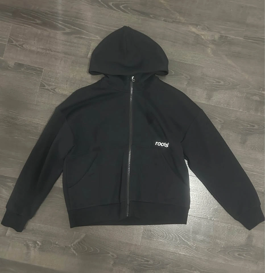 Roots Kids Black Zip Up Hoodie 11-12Y/ Women’s XS/ S - photo 5
