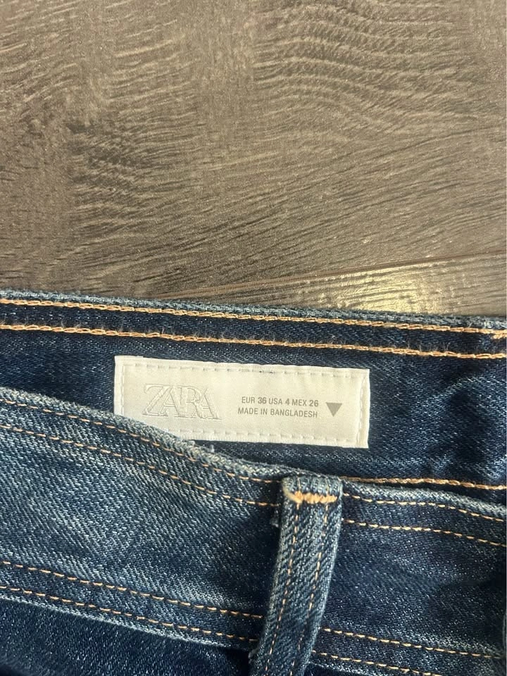 ZARA Y2K 2000s Low Rise Denim Micro Shorts Hot Pants NWT Size 4 - photo 4