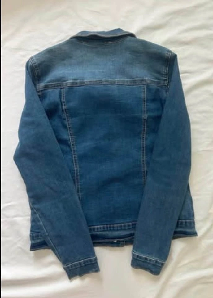 LAURA Glam Sequin Denim Jacket | Size 4 | Sparkle Jean Jacket - photo 5