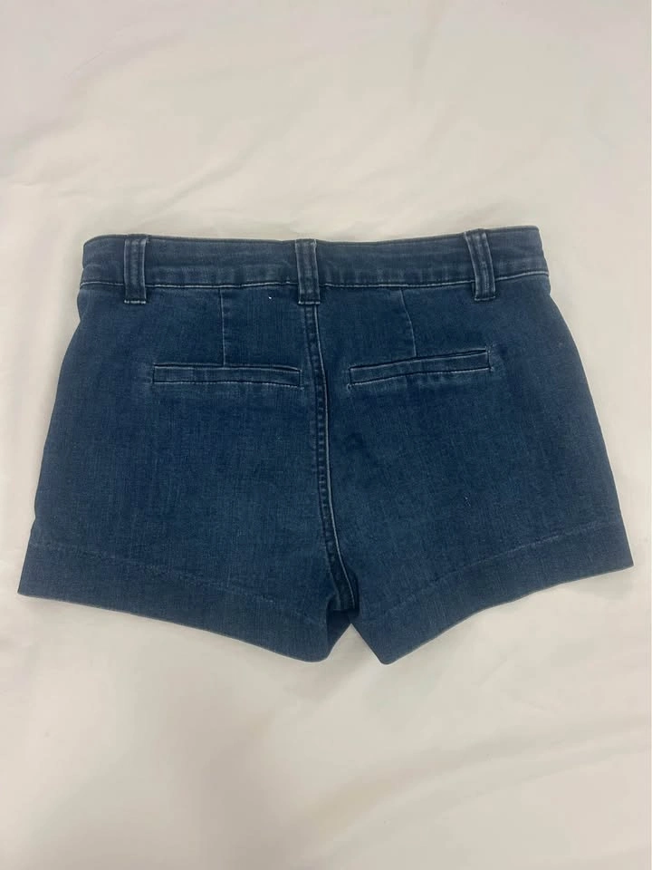 Lord & Taylor Boho Lace Up Front Mid Rise Denim Shorts Size 0 - photo 3