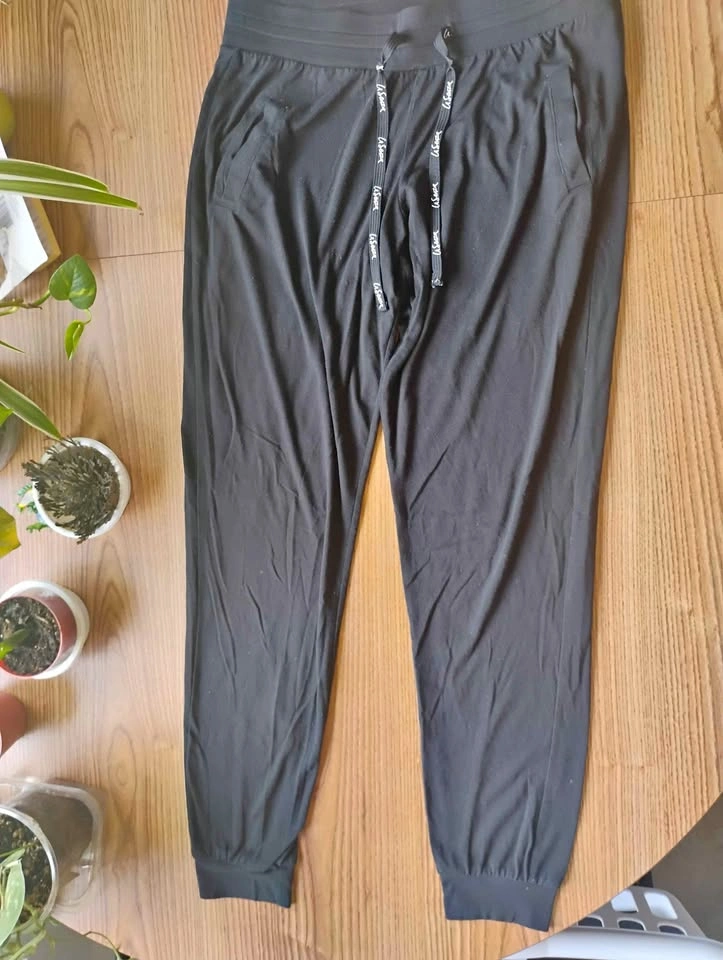La Senza Mid-Rise Drawstring Lounge Jogger Pants Black Small