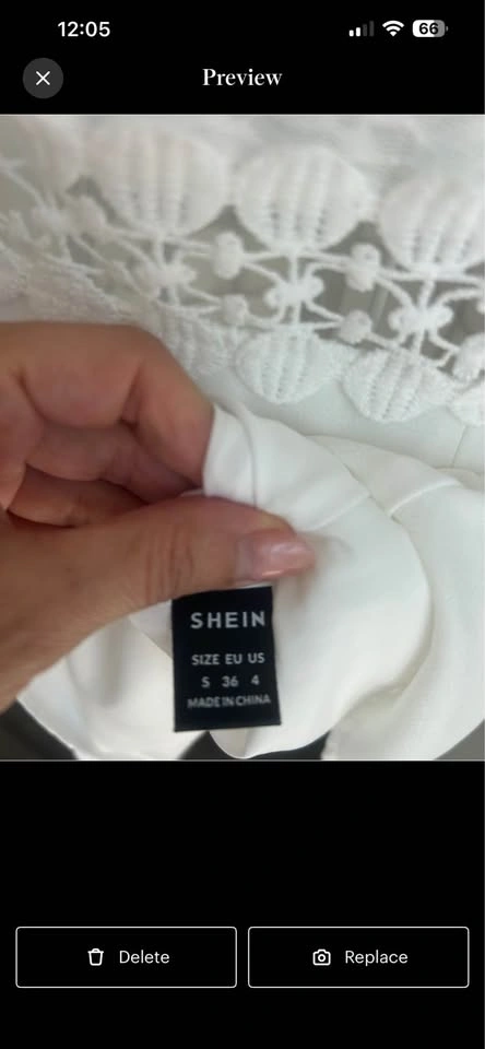 SHEIN White Lace Bodice Crochet Waist Cami Mini Sundress S - photo 4