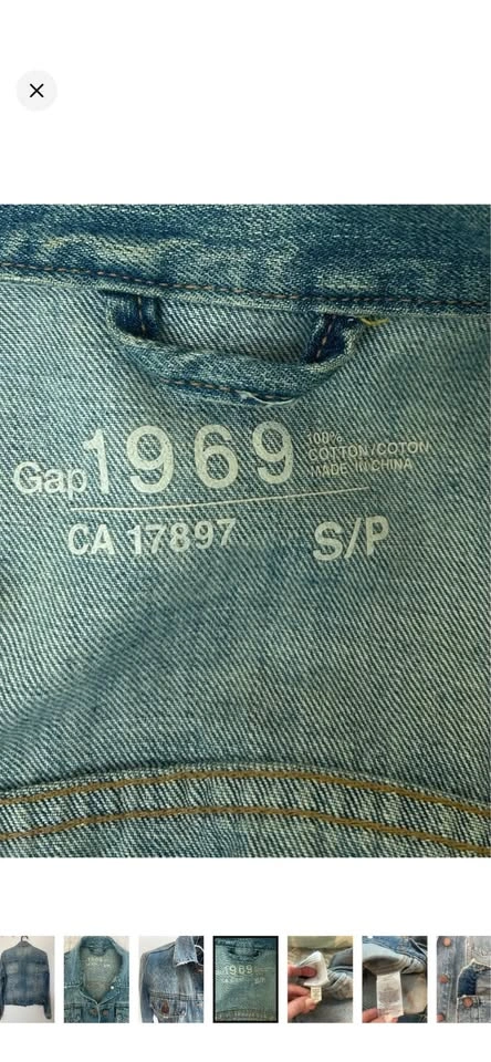 GAP 1969 Icon Flap Medium Wash Denim Jean Jacket Size S - photo 3