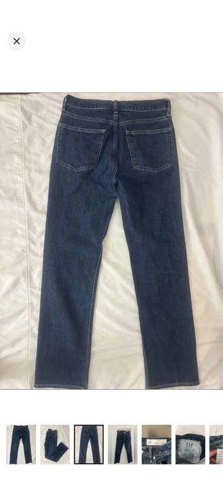 GAP 90s Straight High Rise Dark Wash Jeans Size 26 / 2P Petite - photo 2