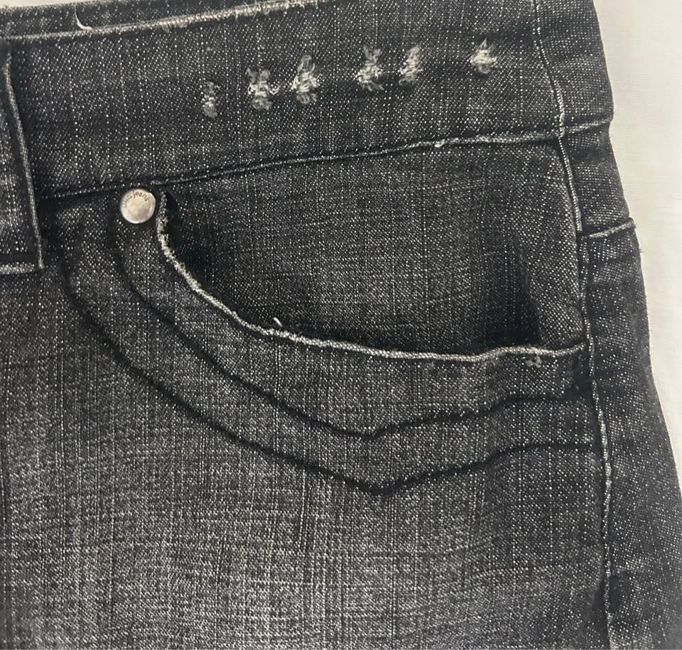 Mango Vintage Embroidered Y2K Denim Mini Skirt /Size 4 - photo 5
