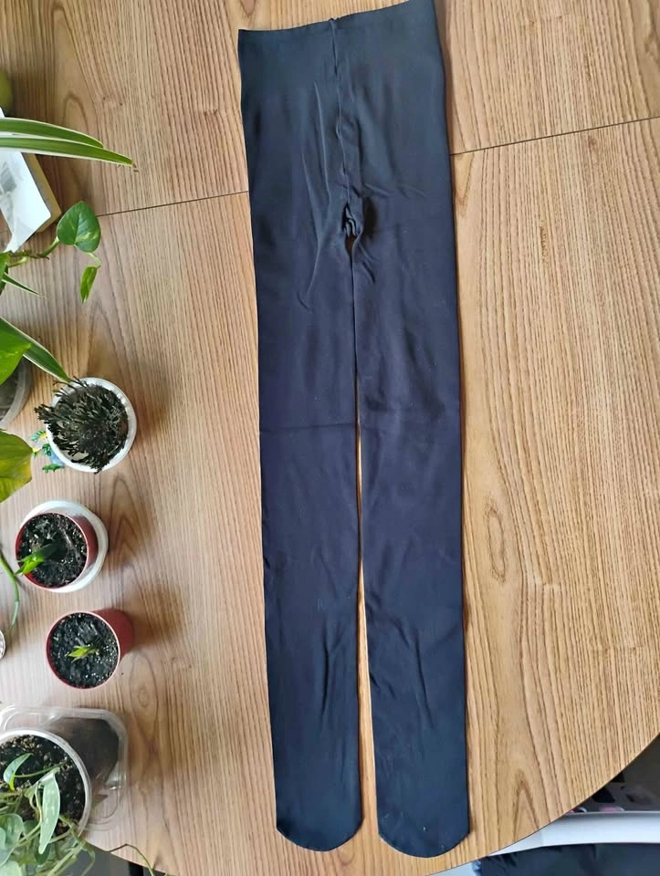 #76 Black/Opaque Tights/Pantyhose size XS