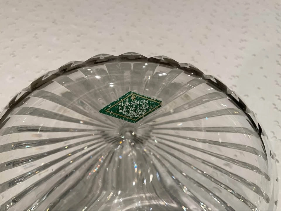 Liquor Decanter Vintage Shannon Irish Crystal Tilted Decanter - photo 5
