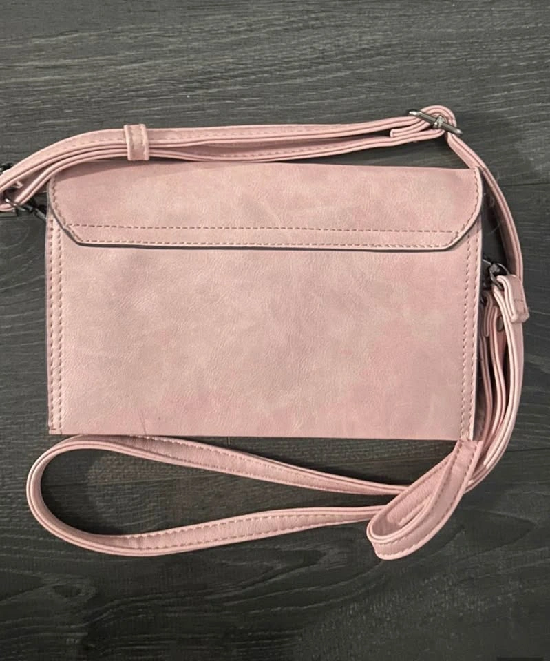 Dusty Pink Faux Leather Crossbody Bag - photo 2
