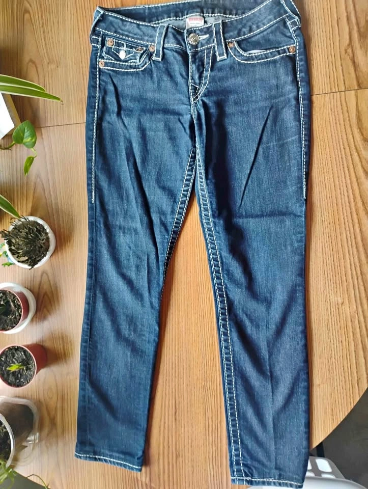 True Religion Dark Wash Super T/Big T Skinny Jeans Size 27