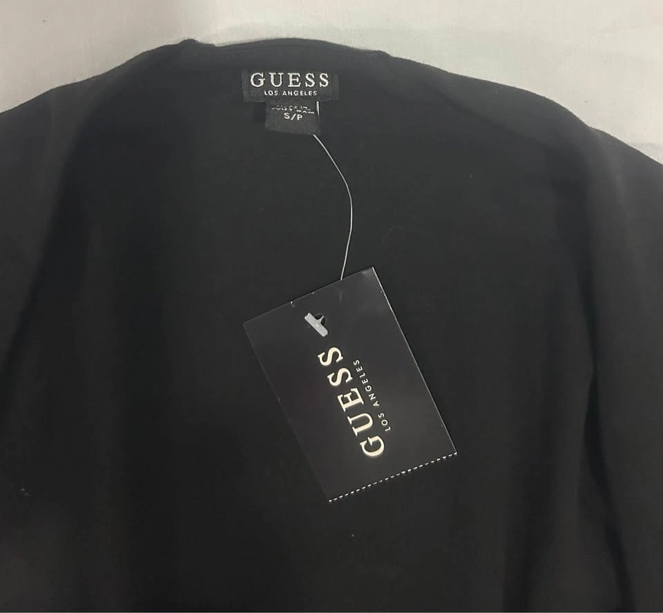 NWT GUESS Black Emmy Sweetheart Long Sleeve Top / Size Small - photo 3