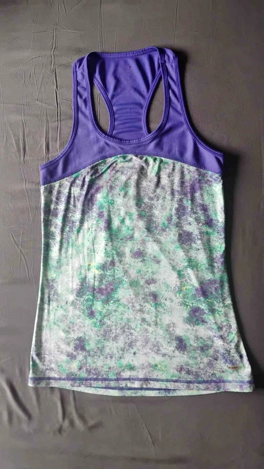 Fabletics Athletic Racerback Tank Top Purple/Green Small