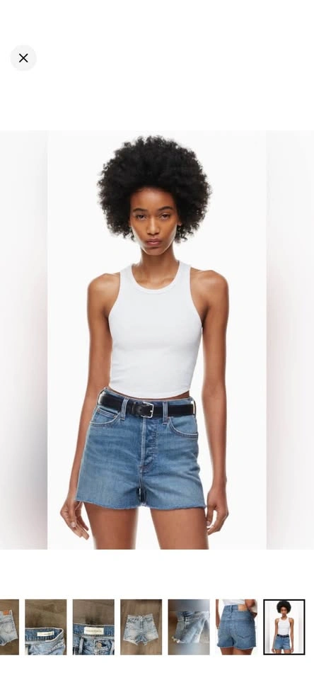 Denim Forum The Arlo Short Light Wash High Rise Cut Off Sz 27 - photo 2