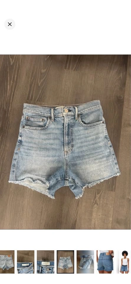 Denim Forum The Arlo Short Light Wash High Rise Cut Off Sz 27 - photo 3