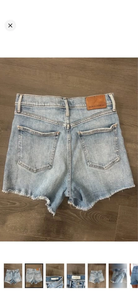 Denim Forum The Arlo Short Light Wash High Rise Cut Off Sz 27 - photo 4