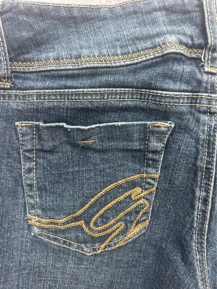 GARAGE Y2K 2000s Vintage Style Low Rise Denim Bermuda Shorts / S - photo 4