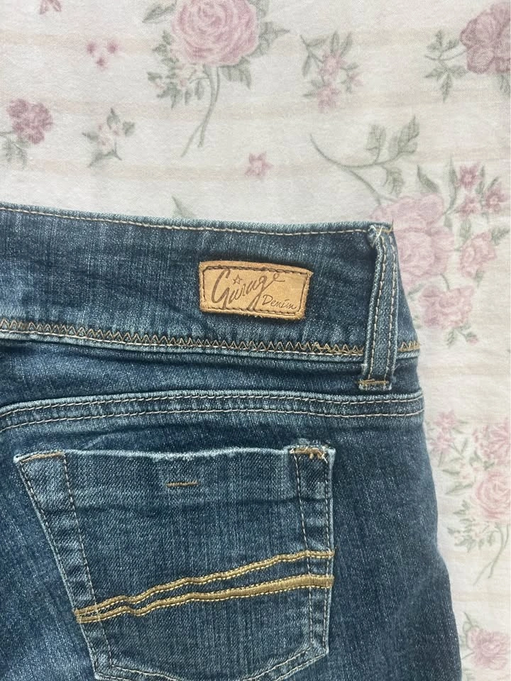 GARAGE Y2K 2000s Vintage Style Low Rise Denim Bermuda Shorts / S - photo 5