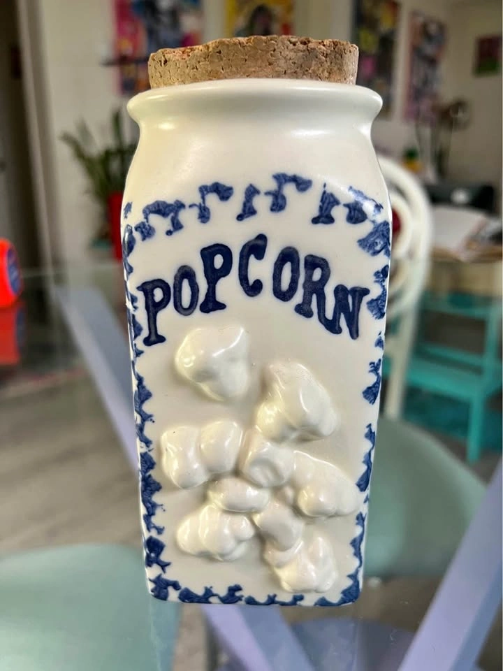 Vintage Jacqueline's Handcrafted Earthenware Popcorn Kernel hold