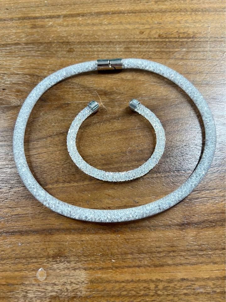 Swarovski Stardust necklace and Swarovski Crystaldust Cuff Brace
