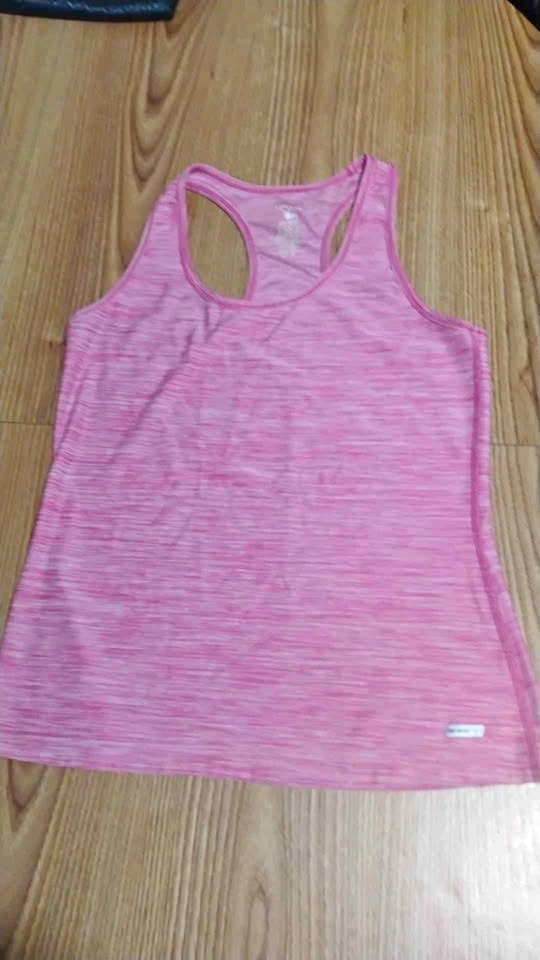 Athletic Works Dri•More Pink Heathered Racerback Tank Top Small