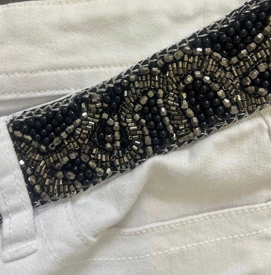 XOXO Y2K 2000s Low Rise White Denim Micro Shorts Size 6 - photo 3
