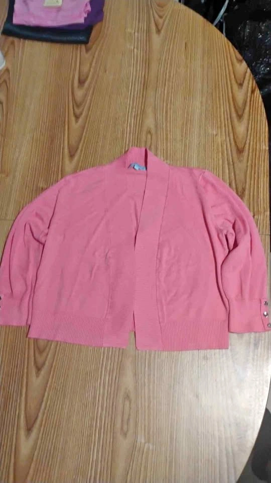 Penmans Women's Pink Knit Open-Front Cardigan Size Small